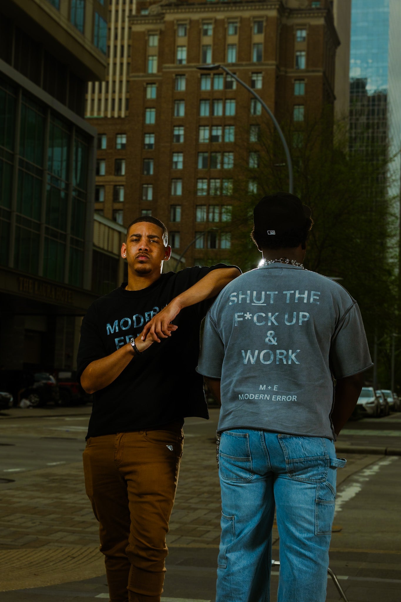 STFU & WORK T-SHIRT (COOL GREY)